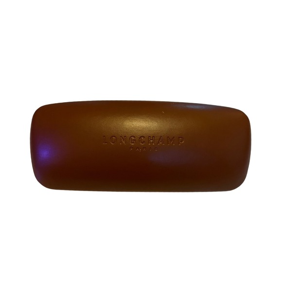 Longchamp Accessories - Longchamp Brown Leather Hard Sunglasses Glasses Case